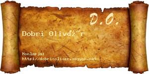Dobri Olivér névjegykártya